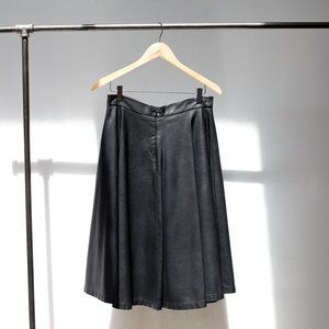 Forever 21 Long Vegan-leather black skirt